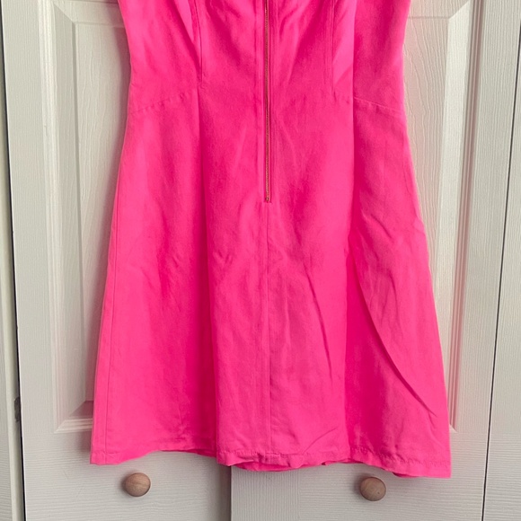 Julie Brown women's pink suede dress size 6 >>#021 - Picture 8 of 10